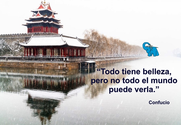 Una Enseñanza de Confucio sobre La Belleza, en La Frase del Día del Elefante Azul de Avilés